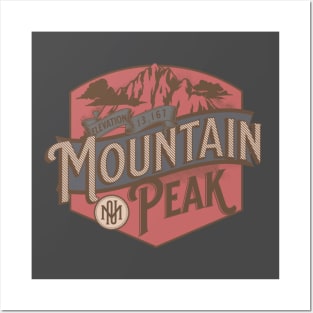 Mountain peak adventure vintage Posters and Art